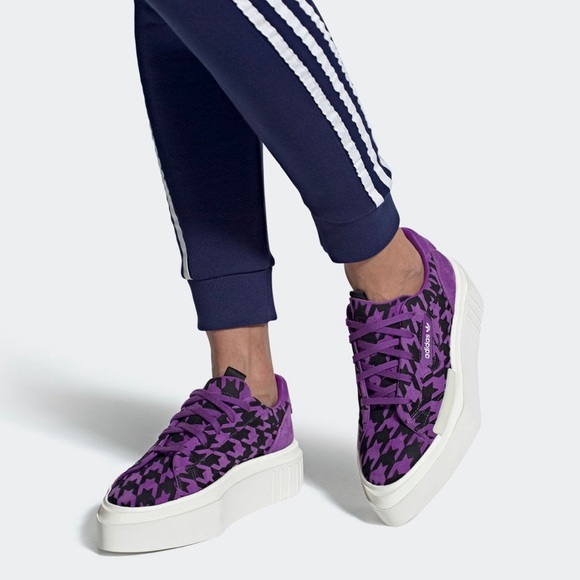 NWT ADIDAS Hypersleek Purple Houndstooth (G54057) - Picture 6 of 16